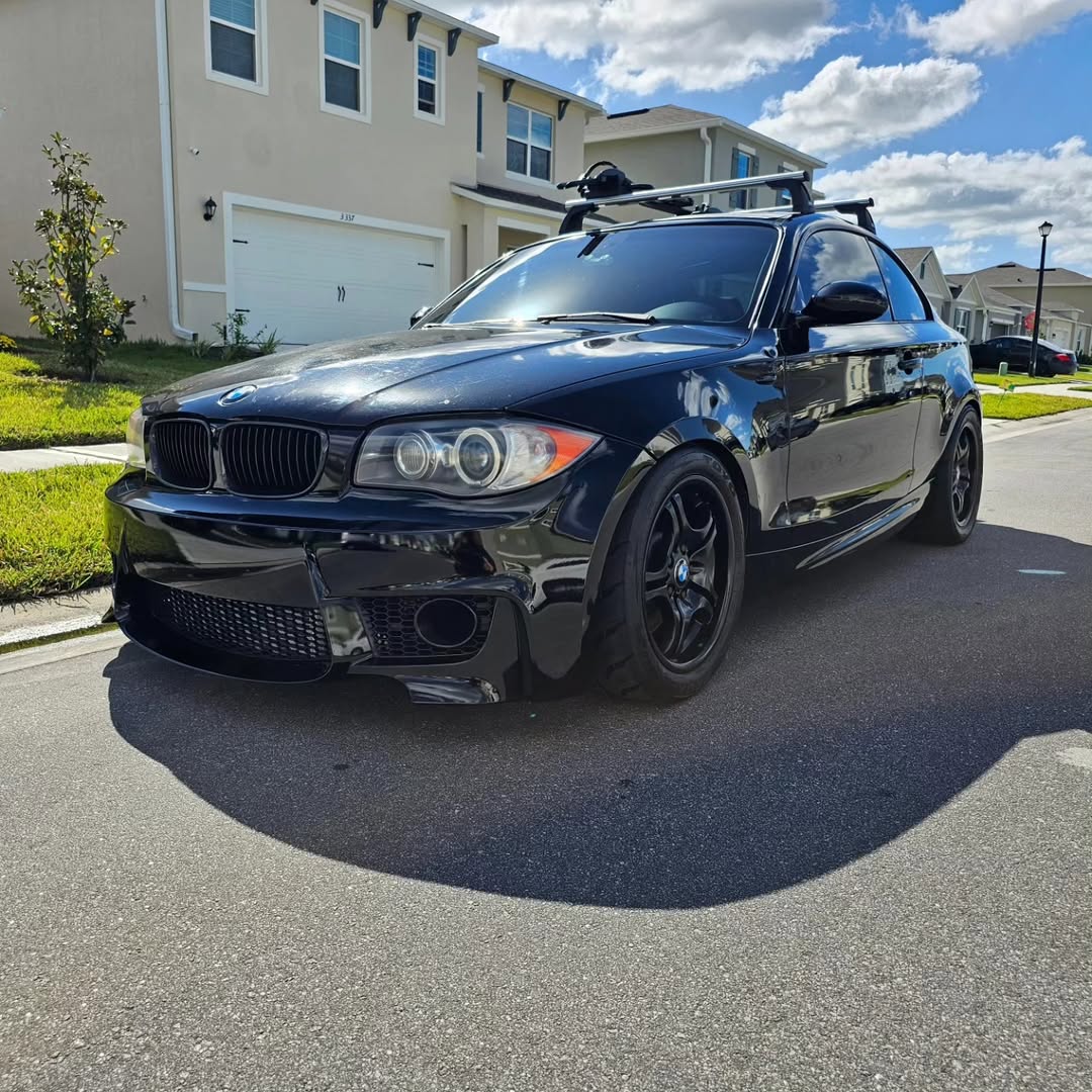 Freshly detailed black BMW