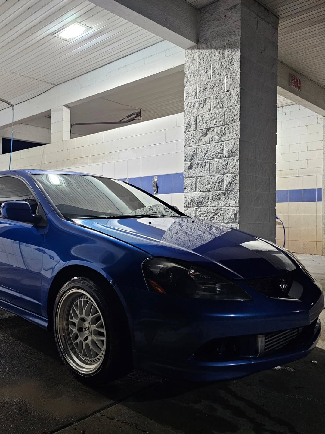 Freshly detailed blue Acura